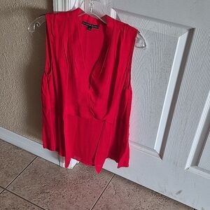 Beautiful red Antonio Melani sleeveless red shear top.